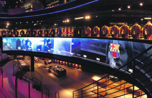 Store FC Barcelona diseñada por Led Dream