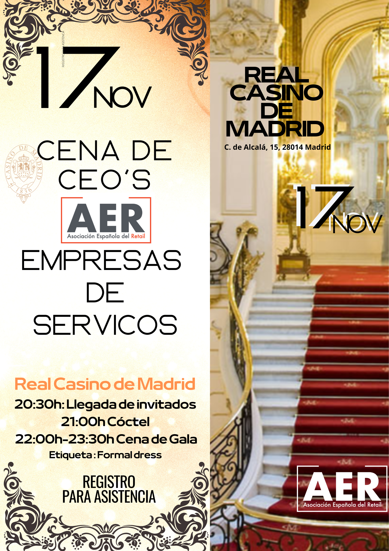 Cartel 17 NOVIEMBRE. CENA DE CEOS
