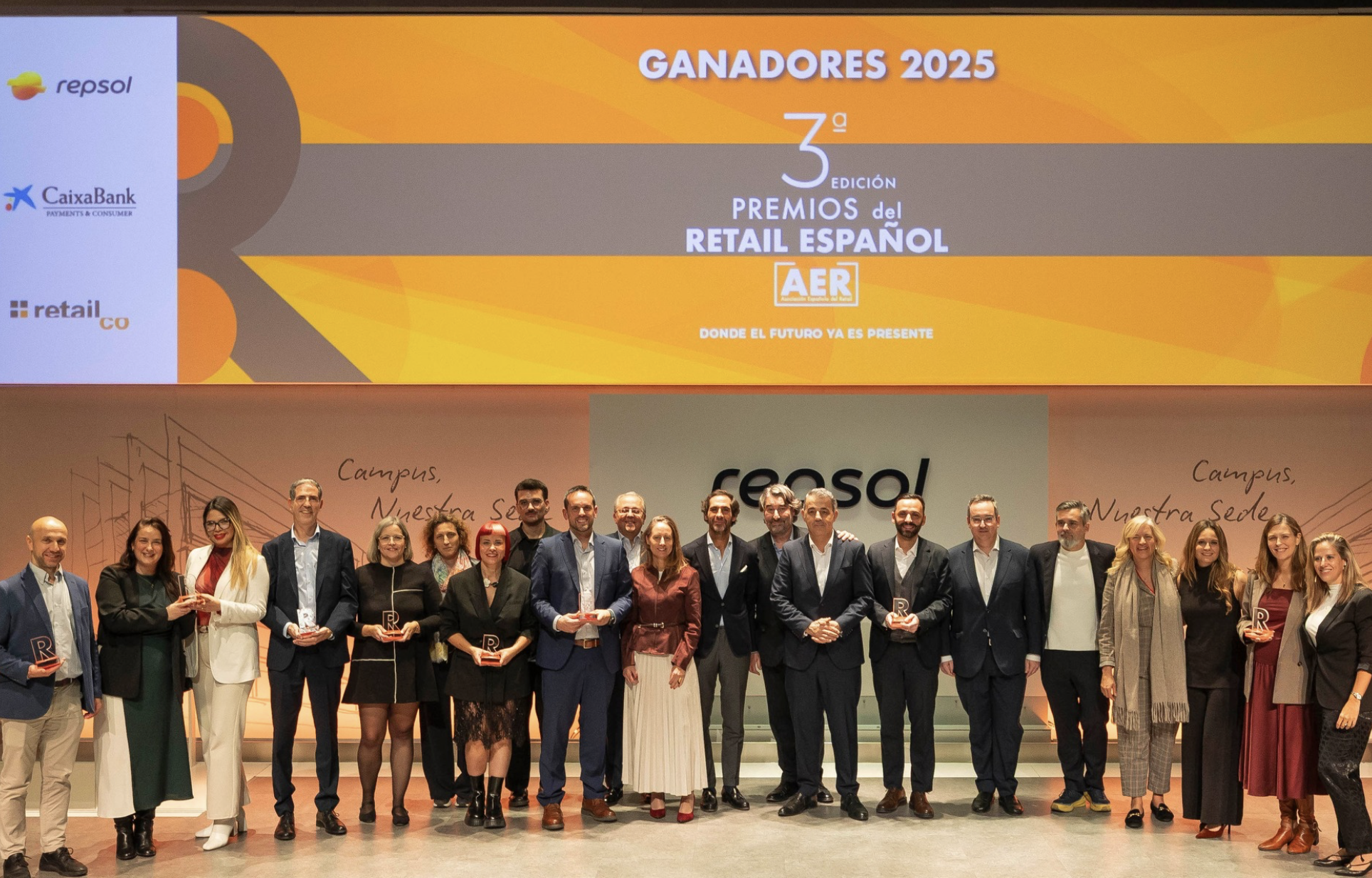 AER celebra la 3ª edición de los Premios del Retail Español 2025 en el Campus repsol