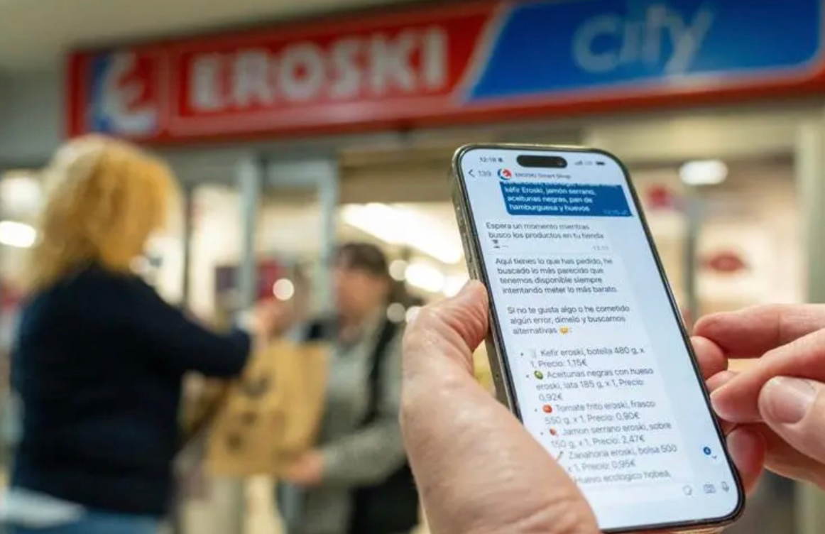 Eroski lanza la compra por WhatsApp con IA