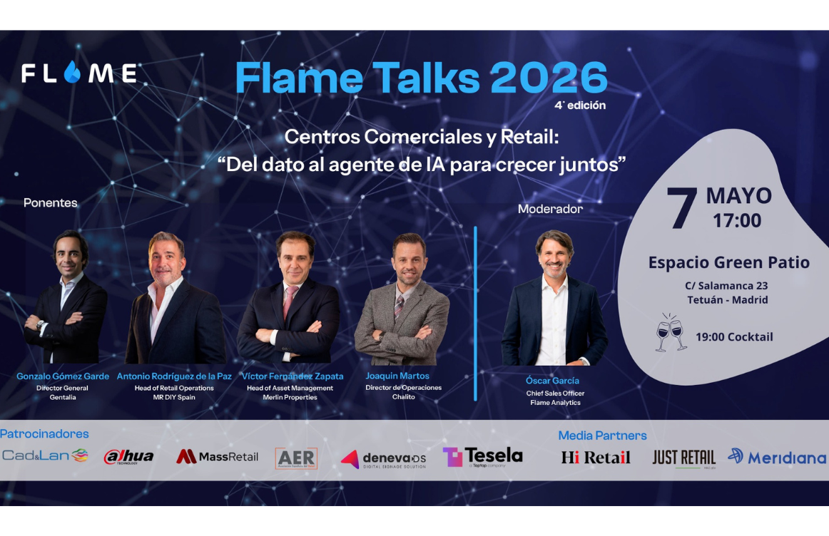 Flame Talks 2026 analizará el papel de la IA en el Retail y los Centros Comerciales